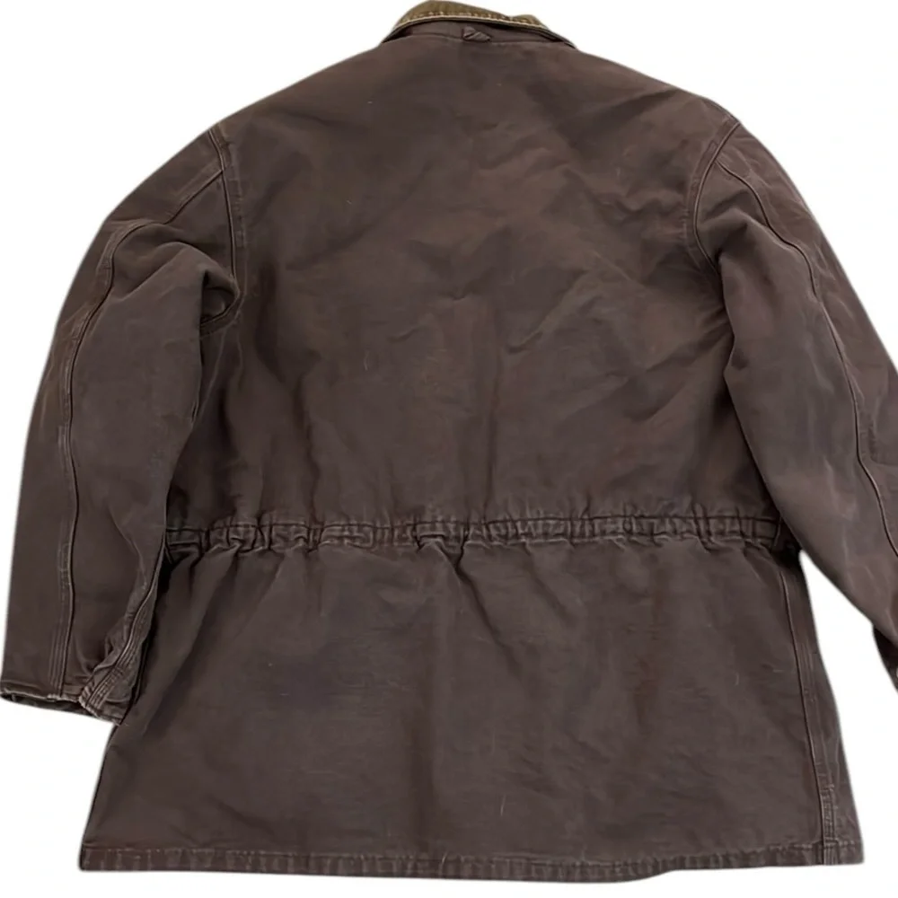 Vintage 90’s Carhartt Blanket Lined Jacket Barn Work Coat Brown CB2582 USA XL - Picture 16 of 16